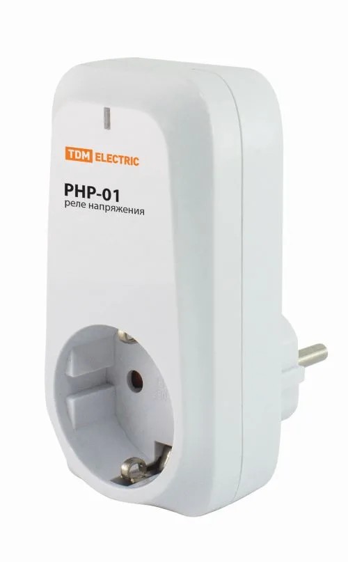 Реле напряжения в розетку РНР-01,16А  TDM